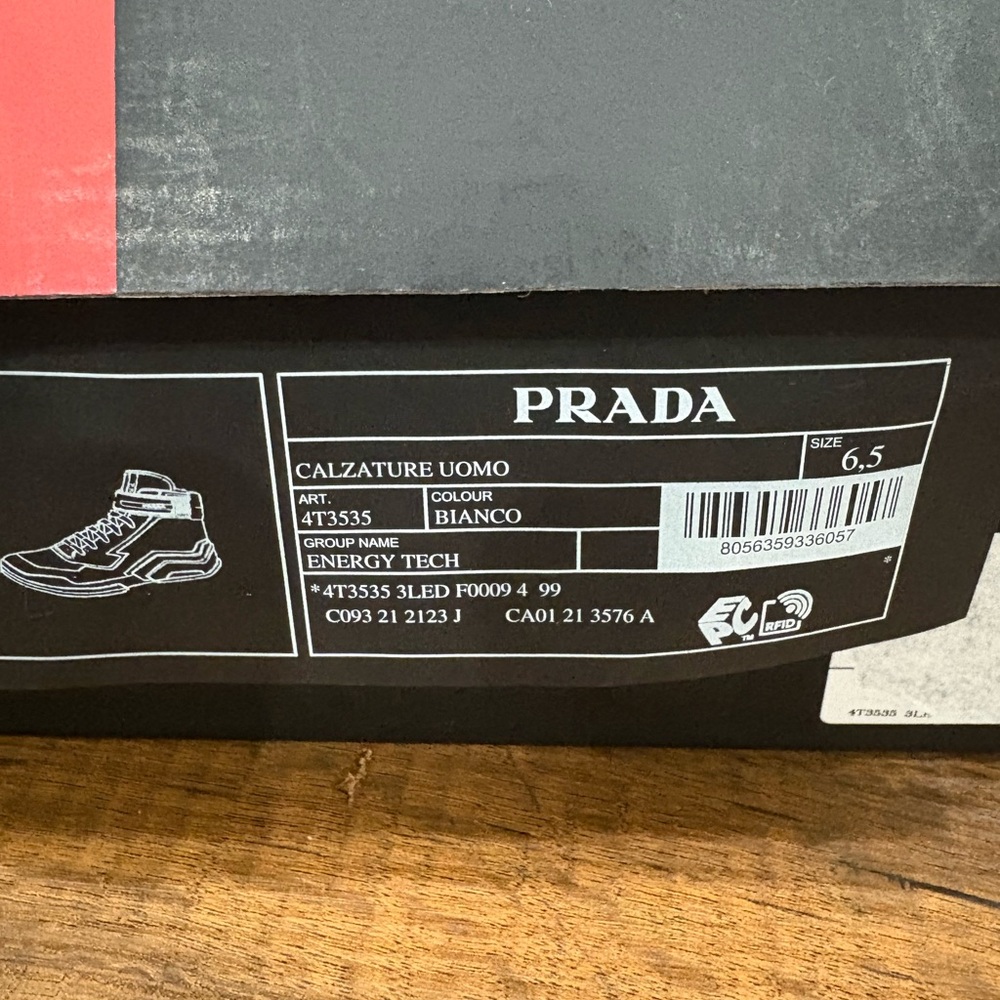Prada Bianco High-Top Sneakers - Picture 7 of 8